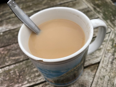 Danke an Ulrike! Der erste outdoor-Kaffee 2022. 