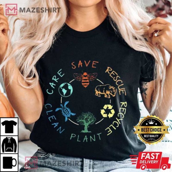 Earth Day Save Bees Rescue Animals Recycle Plastic