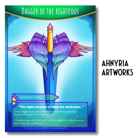 dagger of the righteous | Game card design