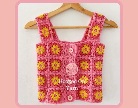 My Insta Viral Daisy Summer top crochet pattern
