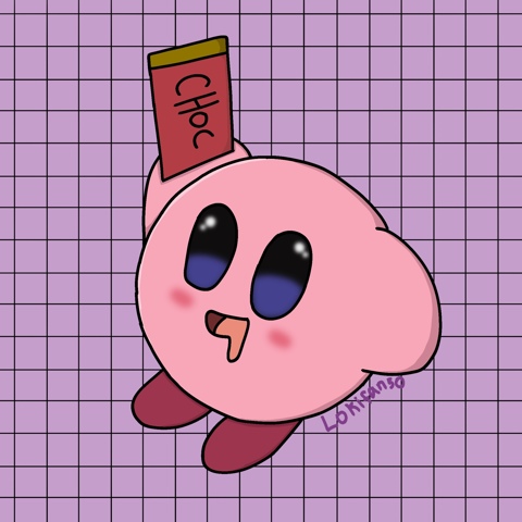 Kirby with chocolate