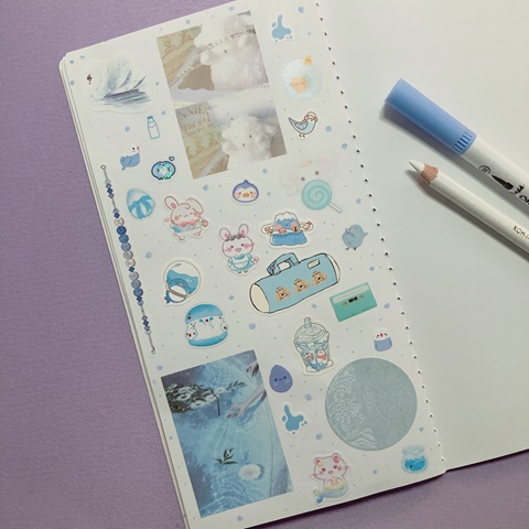 Color inspo page white + blue 