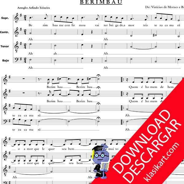 BERIMBAU - VINÍCIUS DE MORAES Y BADEN POWELL - Choir SATB - Klasikart's ...