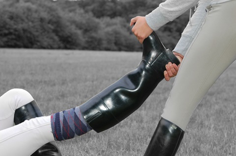 Pulling off Aigle riding boots