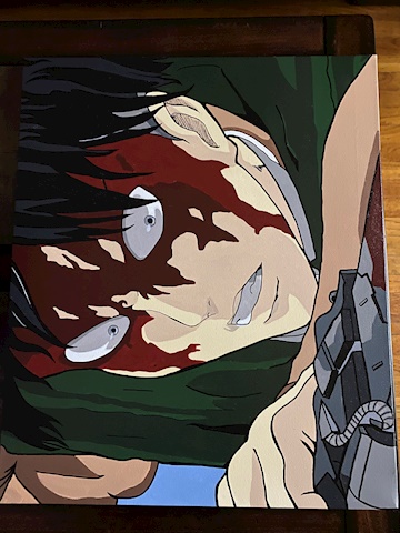 20x24 Captain Levi Rage Moment from Attack on Tita