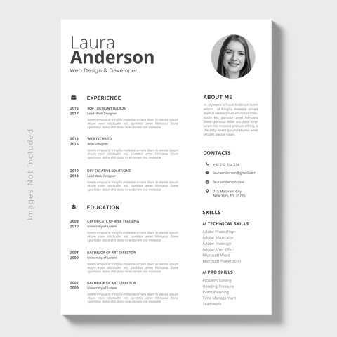 Modern Simple Curriculum Resume template - StepFly's Ko-fi Shop - Ko-fi ...