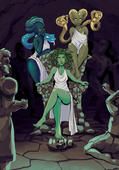 The Gorgons: Medusa, Stheno & Euryale