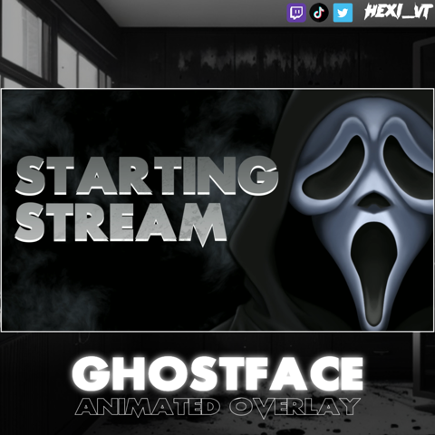 Ghostface Pngtuber Model for Twitch Streaming (Instant Download) 