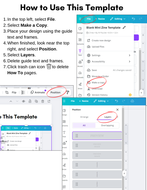 20-Page Quarter-Size Zine Template (Canva) - Moniqa (MAW