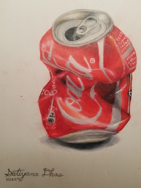 Crushed Coca Cola Can