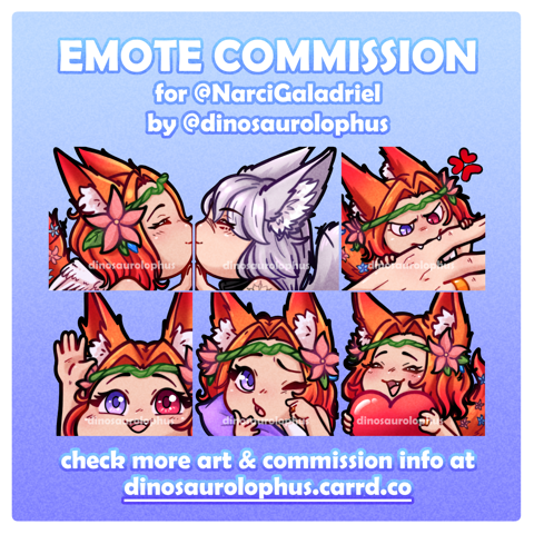 Commission: emotes for NarciGaladriel