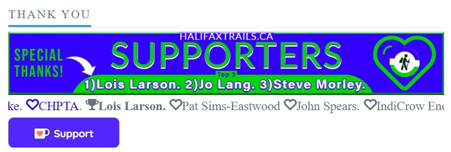 Supporters Banner - www.HalifaxTrails.ca