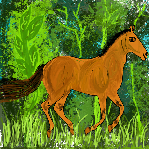 My new fresco horse painting 