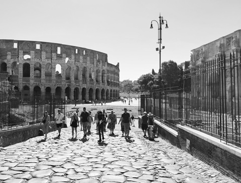 "Tourists at Colosseum" by Ugo Valentini