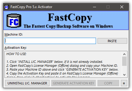 FastCopy Pro 5.x Activator 1.1
