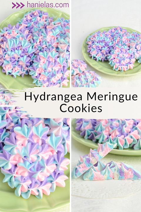 Hydrangea Meringue Cookies for Mother's Day