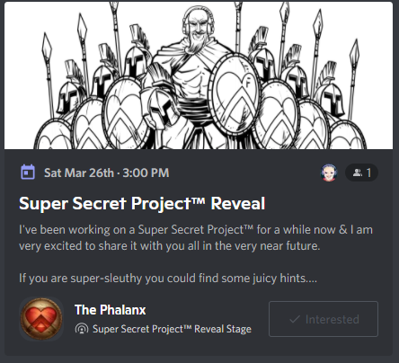 Super Secret Project™ Reveal Event in Discord