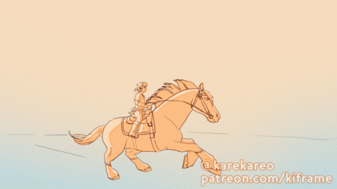 [GIF] horse riding with link (botw)