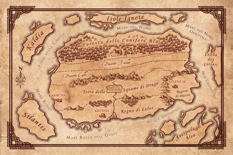 Liwaria - Mappa del continente