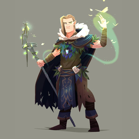 Aramir a half-elf Druid