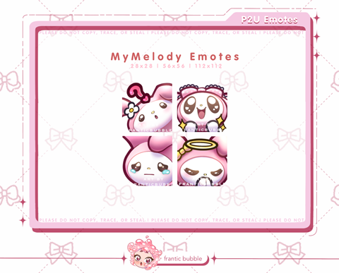 🎀P2U MyMelody Emotes now available on my shop!🌼