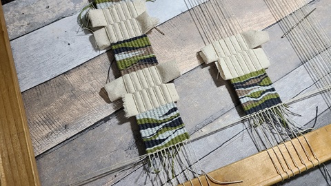 2 inch weavings in progress
