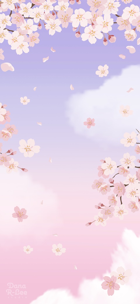 Sakura themed wallpaper