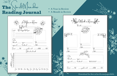 The Starlit Meadow Reading Journal - Paper Fable's Ko-fi Shop