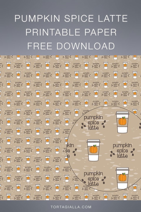 BLOG FREEBIE: Pumpkin Spice Latte Printable Paper 