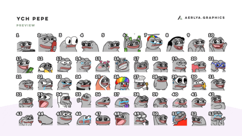 [New YCH] Pepe emotes