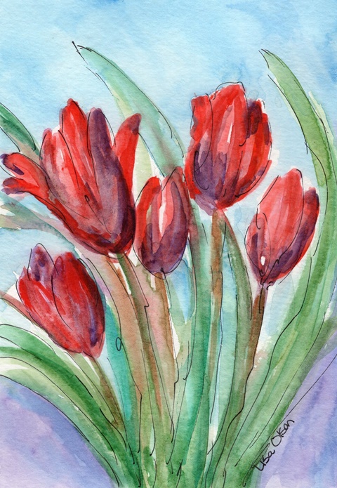 New to Shop | Red Tulips