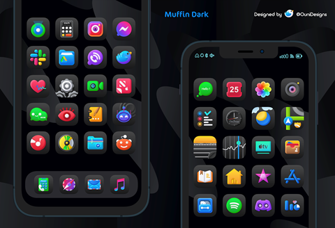 Muffin Dark Icon Pack