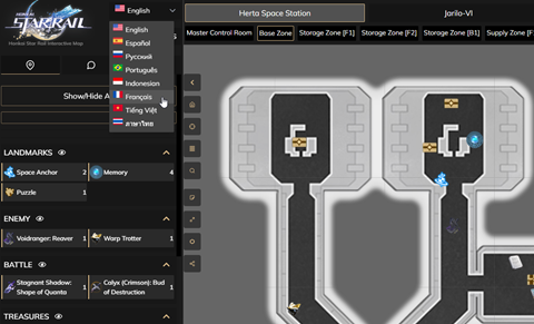 Honkai Star Rail Interactive Map