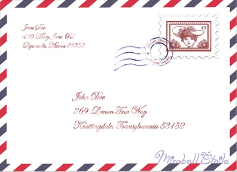 Fancy Airmail Envelope