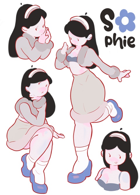 I'm making stickers of my favorite oc: Sophieeeeee