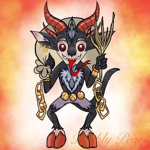 Cute Krampus Christmas Holiday Vinyl Laminated Sticker - TsunTsunFFXIV ...