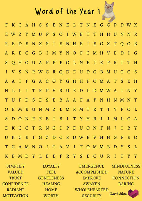 Word of the Year wordsearch #1 :)