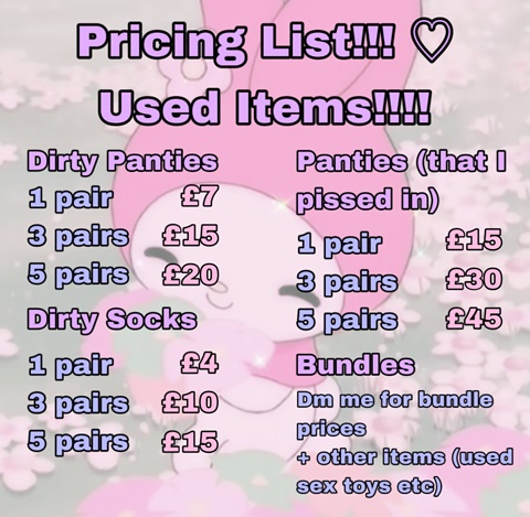 Here is my pricing list!!! 💗