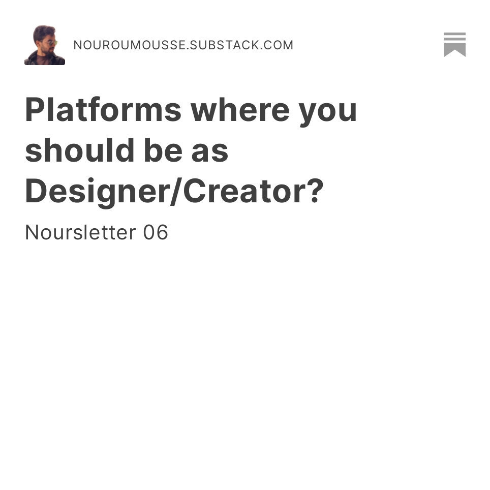 Platforms where you should be as Designer/Creator