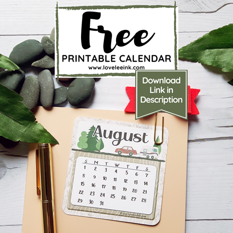 Free Printable Calendar ~ August 2021