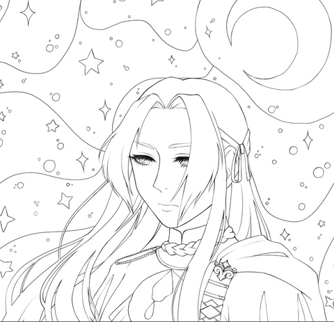 Edelgard colouring page now available