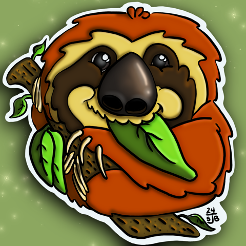 Smily Sloth 3" Sticker