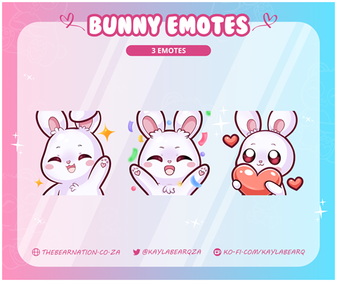 Buff Bunny Emote Pack for Twitch and Discord, Bunny Twitch Emotes, Strong  Emote, Bunny Emotes, Rabbit Twitch Emotes, Stream 