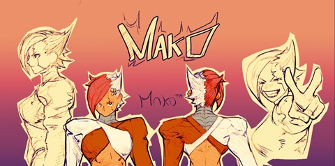 Made a OC, her name is Mako Mayhem