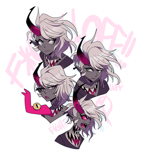 Hot Anime Demon Fan Club Sticker - Tabby's Ko-fi Shop - Ko-fi