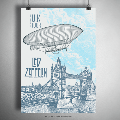 Led Zeppelin Poster (UK 1974)