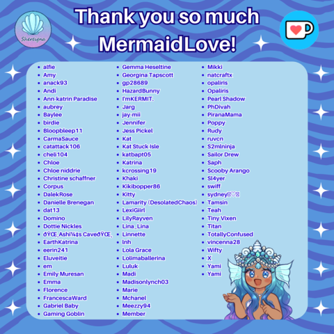 Thank you so much Mermaid Love