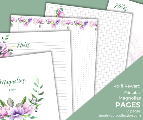 Printable Magnolias Pages