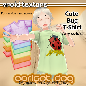 VROID: Cute Ladybird/Ladybug Kawaii TShirt - Any Color - Apricot Dog  🐕‍🦺's Ko-fi Shop - Ko-fi ❤️ Where creators get support from fans through  donations, memberships, shop sales and more! The original 