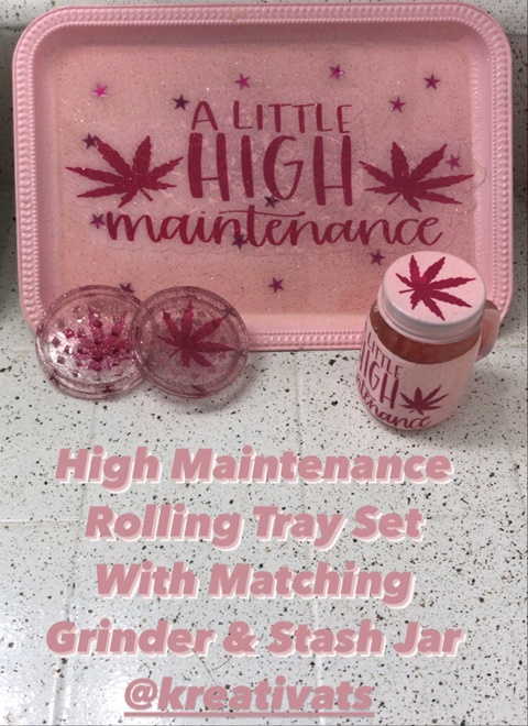 High Maintenance Rolling Tray Set